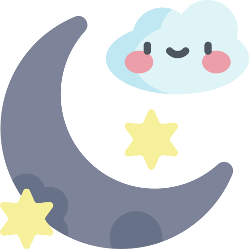 Night Kawaii Flat Icon