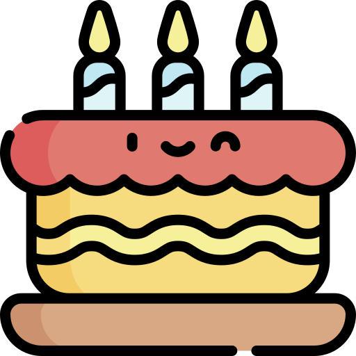 Cake Kawaii Lineal Color Icon