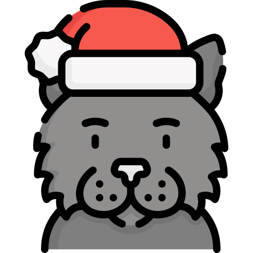 gato de yule icono gratis