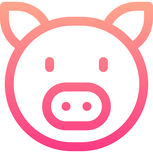 Pig Basic Gradient Lineal color icon