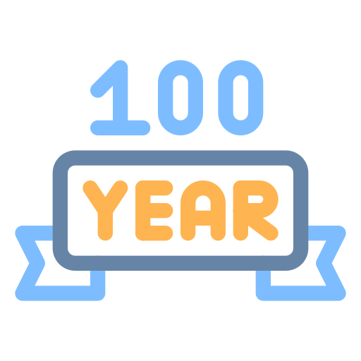 100 años icono gratis