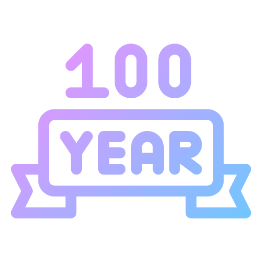 100 años icono gratis