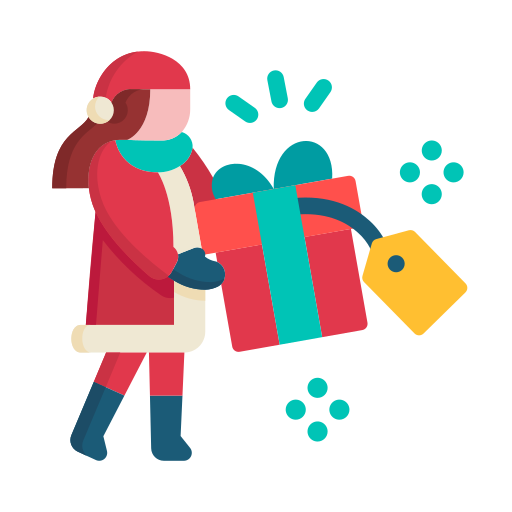 regalo de navidad icono gratis