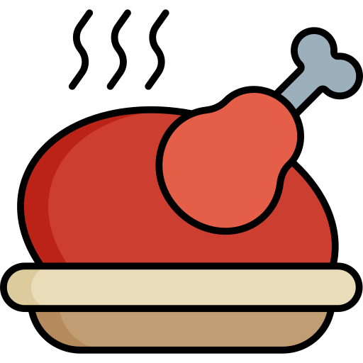 pavo asado icono gratis