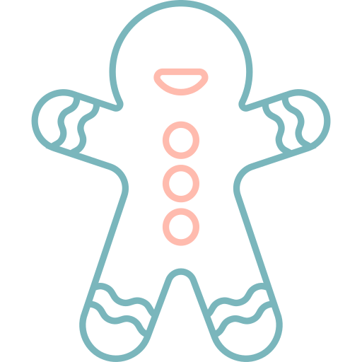 Gingerbread man free icon