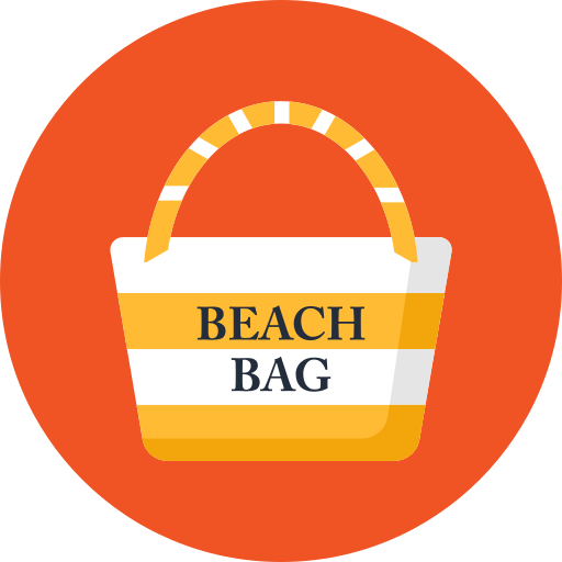 bolsa de playa icono gratis