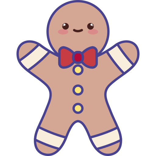 Gingerbread Man Generic Outline Color Icon