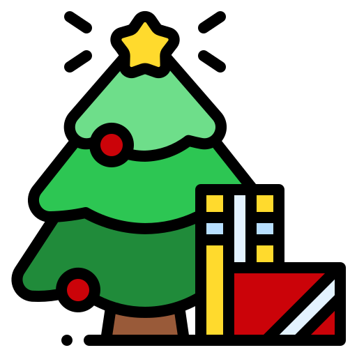 árbol de navidad icono gratis