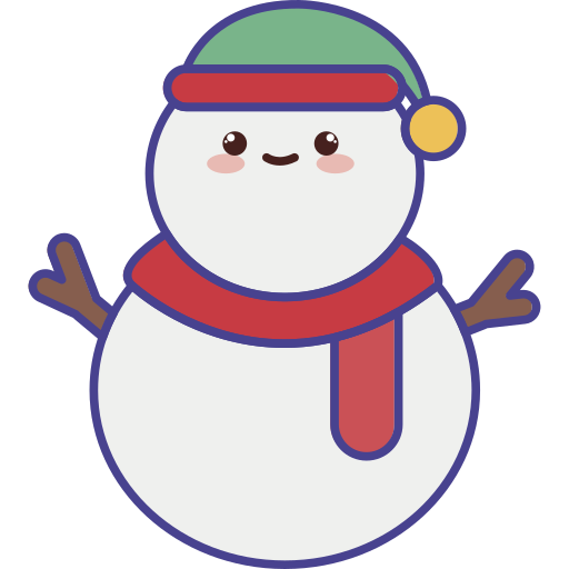 Snowman Generic Outline Color icon