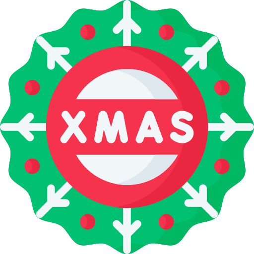 corona de navidad icono gratis