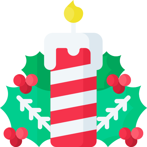 vela de navidad icono gratis