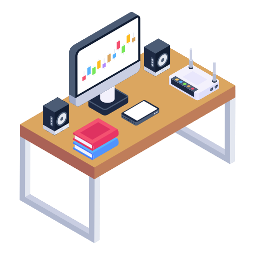 mesa de oficina icono gratis