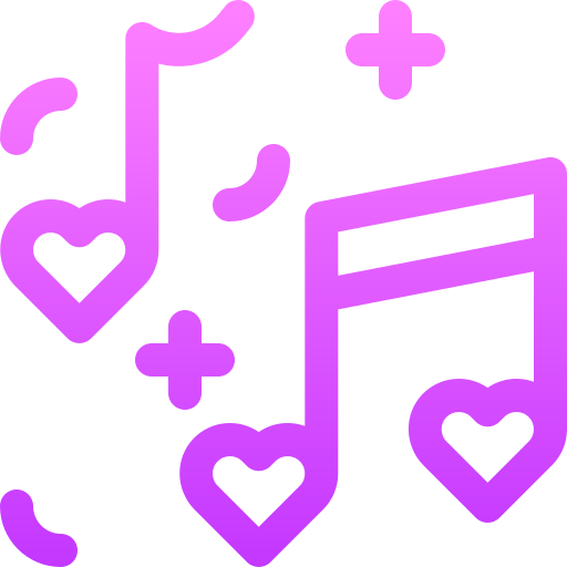 Music Basic Gradient Lineal color icon