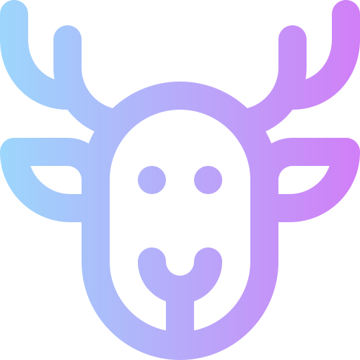 Reindeer Super Basic Rounded Gradient icon