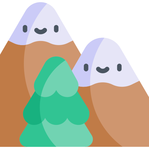 Mountain Kawaii Flat icon