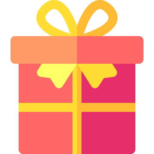 Gift Box Basic Rounded Flat Icon