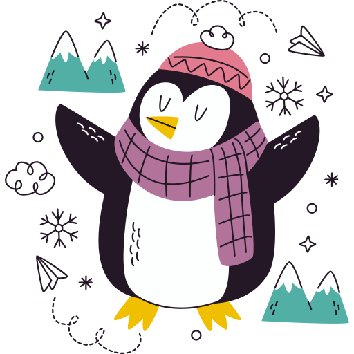 Winter Animals Stickers PNG. Sticker Sheets for printing. By