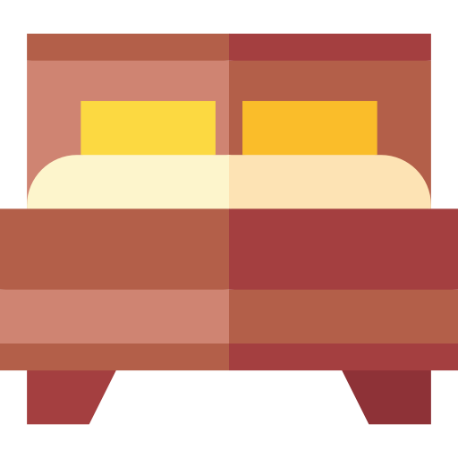 Double bed Basic Straight Flat icon