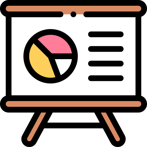 Presentation Detailed Rounded Lineal color icon