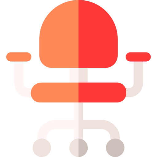 Desk chair Basic Rounded Flat icon