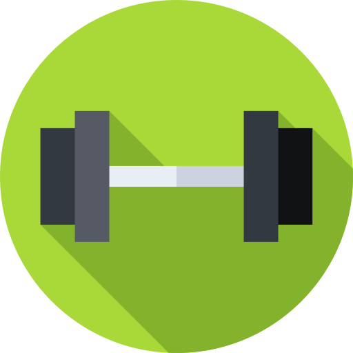 Dumbbell Flat Circular Flat icon