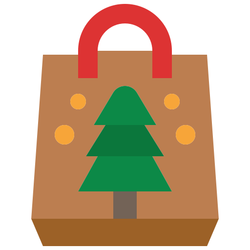 bolsa de navidad icono gratis