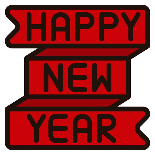 feliz año nuevo icono gratis