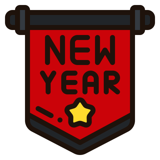 Happy new year free icon