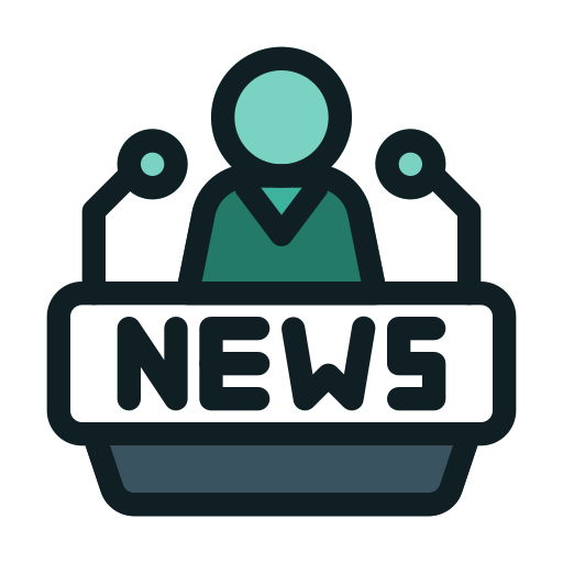 presentador de noticias icono gratis