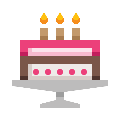 pastel de cumpleaños icono gratis