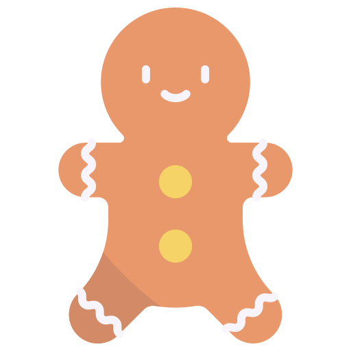 Gingerbread man free icon