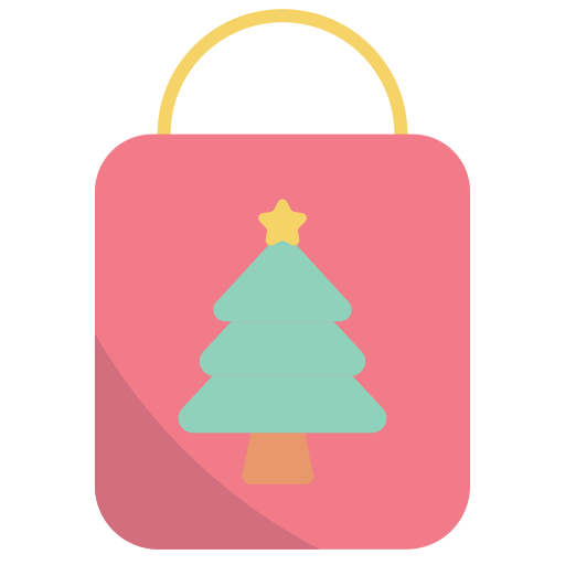 bolsa de navidad icono gratis