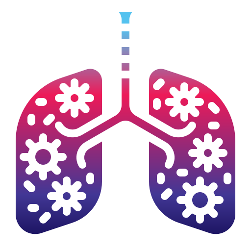 pulmones infectados icono gratis