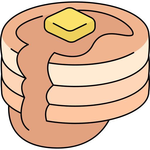 Pancake Generic Thin Outline Color icon