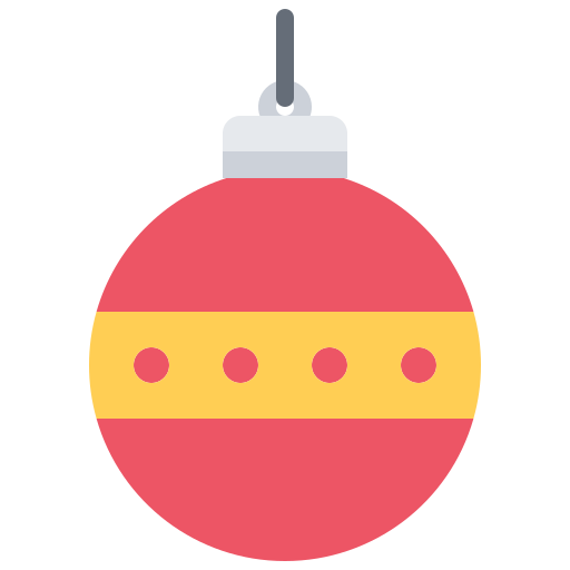 Christmas ball Coloring Flat icon