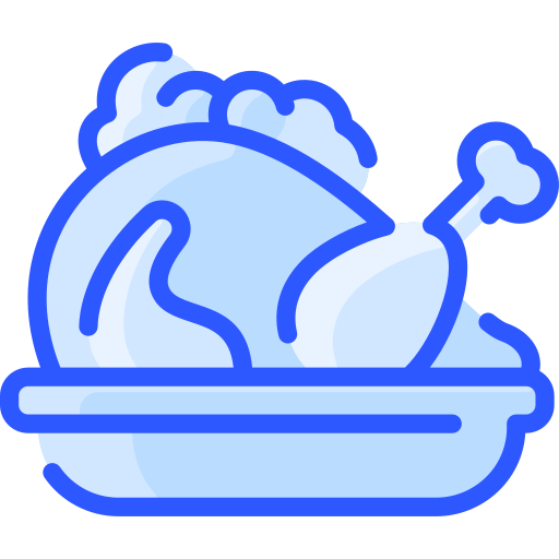 pavo asado icono gratis