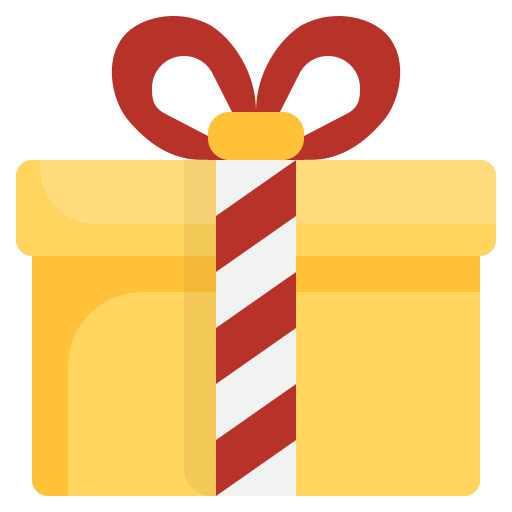 regalo de navidad icono gratis