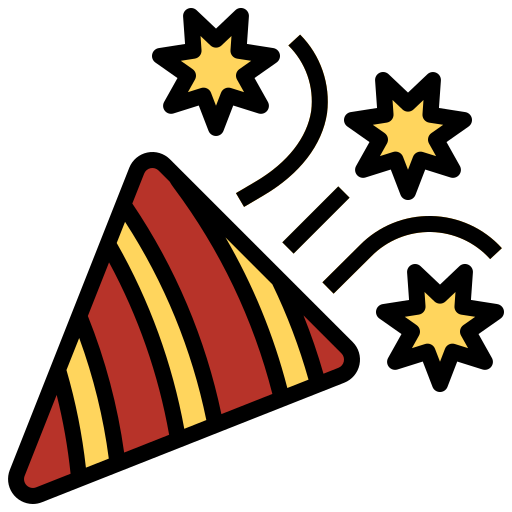 Fireworks Surang Lineal Color icon