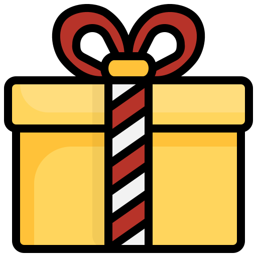 regalo de navidad icono gratis