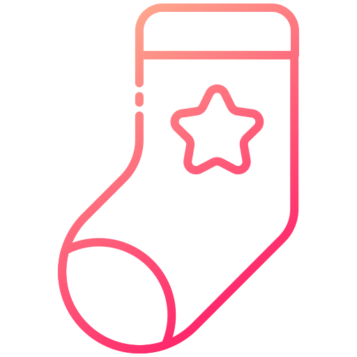 calcetín de navidad icono gratis