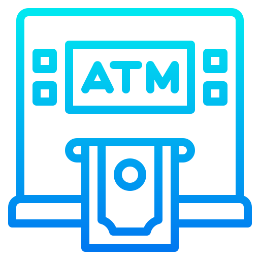 Atm machine srip Gradient icon