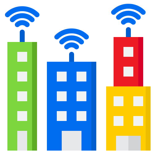 ciudad inteligente icono gratis