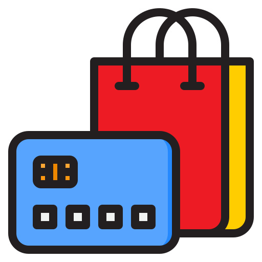 Shopping srip Lineal Color icon