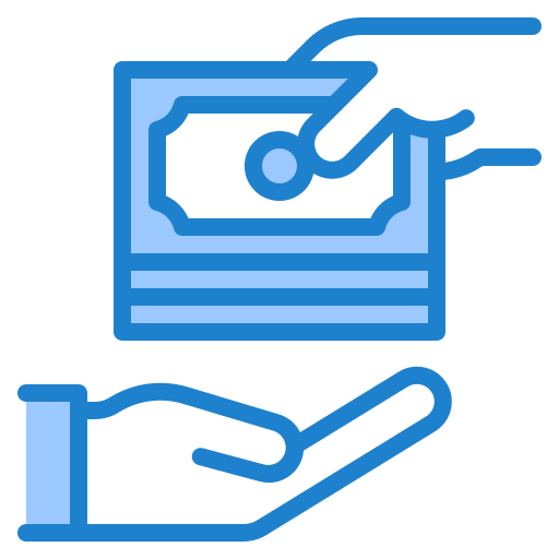 Payment srip Blue icon