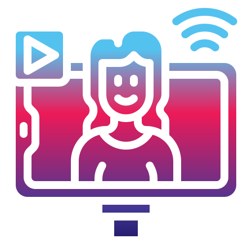 transmisión en vivo icono gratis