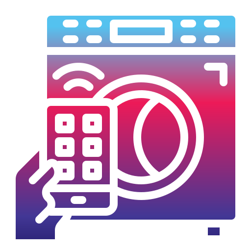 lavadora inteligente icono gratis