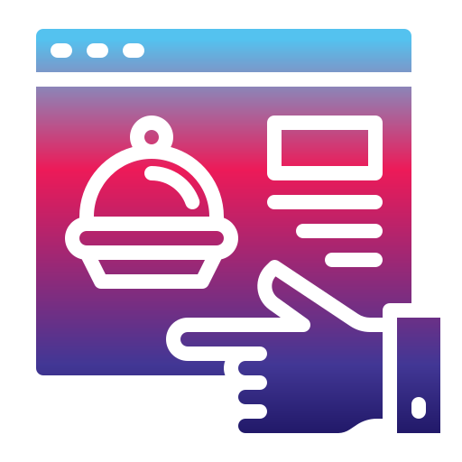 pedido en línea icono gratis