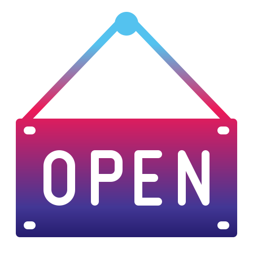 Open sign Generic Flat Gradient icon