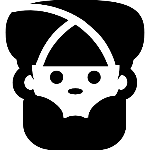 rostro de hombre con turbante y barba icono gratis