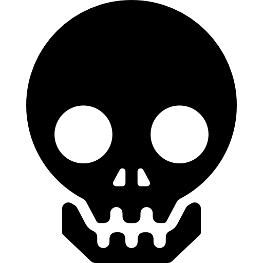 Human skull  free icon